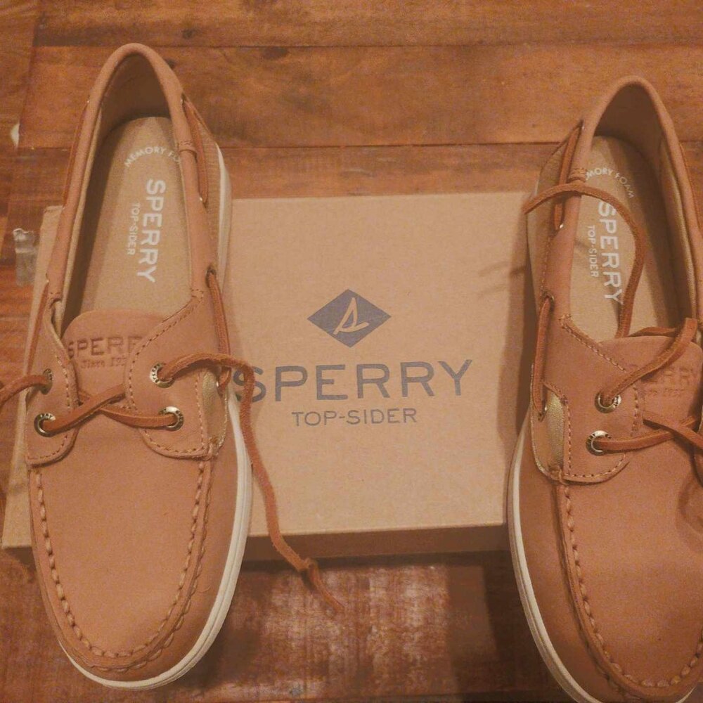Womens Sperry COASTFISH Gold/Tan Size 6
